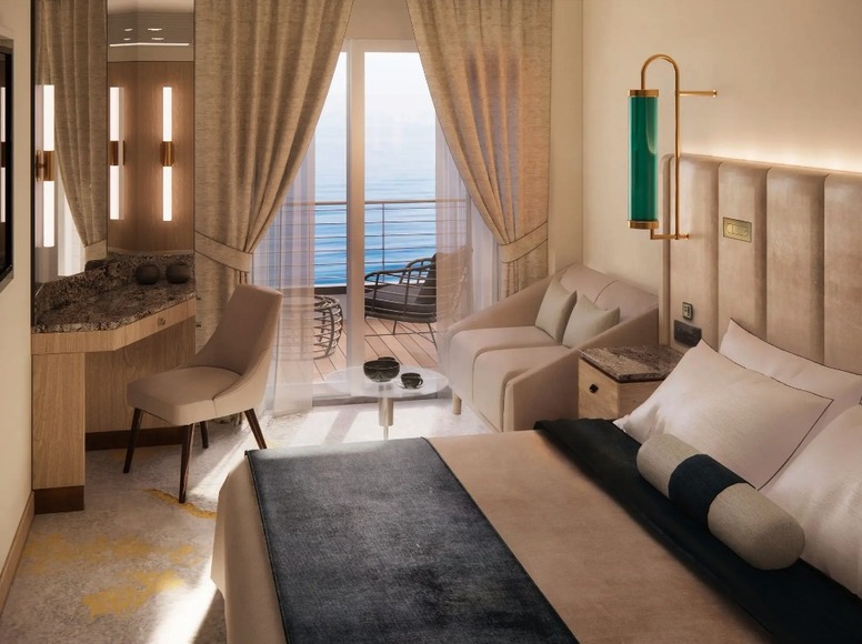 Double Guest Room with Veranda (FORWARD - Decks 8, 9, 10)